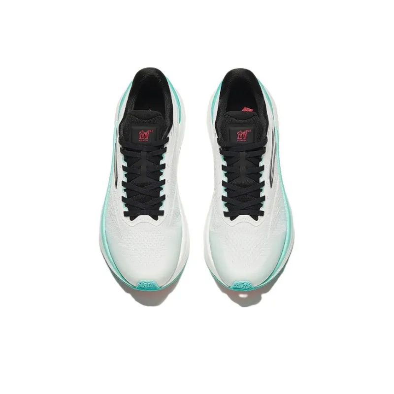 Anta Cushioning Wear Resistant Low Top Running Shoes Men's White Blue And Black-2
