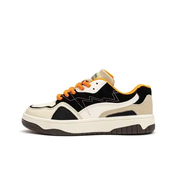 Dafu Leaps Forward Anti-Slip Wear-Resistant Low-Top Skateboard Shoes Women's Black Orange
