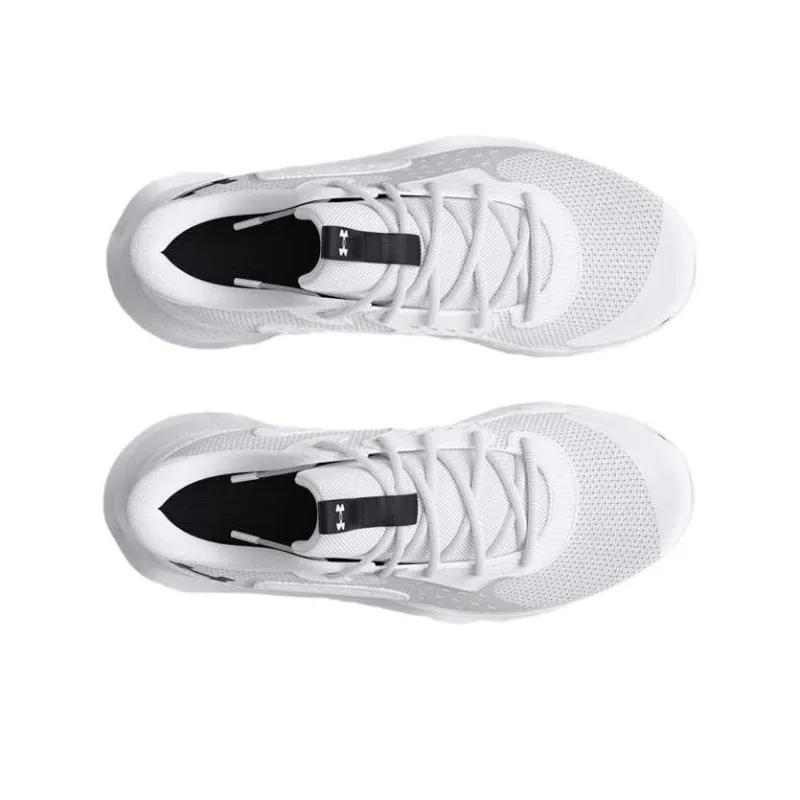 Under Armour Jet '23 Anti Slip Wear Resistant Mid Top Basketball Shoes Men's White-3