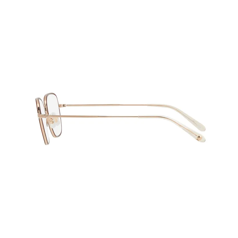 GARRETT LEIGHT Metal Acetate Irregular Shape Sunglasses Women's Gold-2