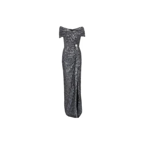 BALMAIN Short-Sleeved Dresses Women's Silver