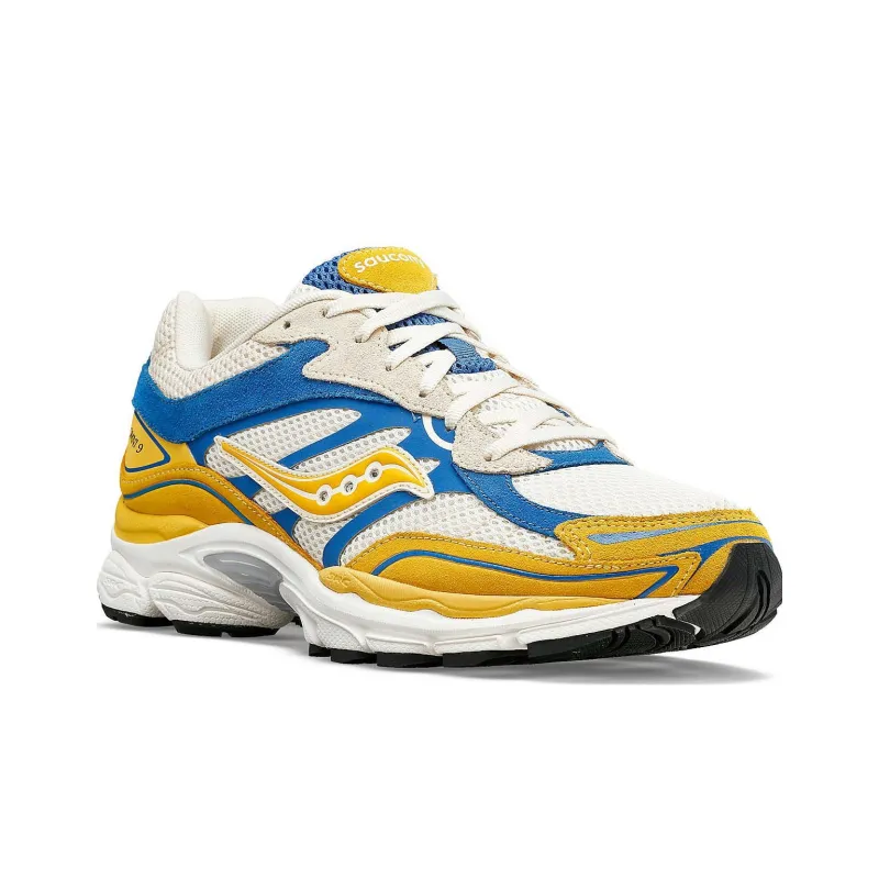 Saucony ProGrid Omni 9 Premium Cream Yellow Royal Blue-2