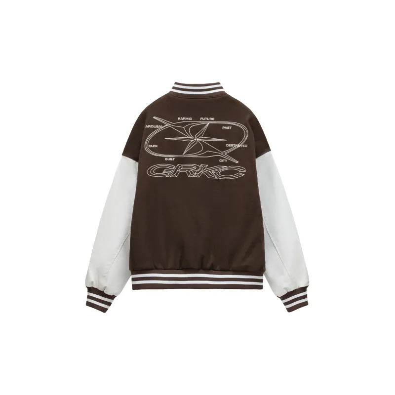 GRKC Baseball Jacket Unisex Brown-1
