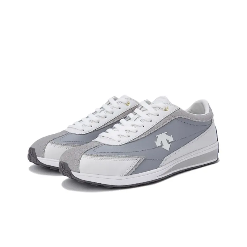 DESCENTE Cron Racer Cushioning Wear Resistant Low Top Skateboard Shoes Unisex Gray White-1