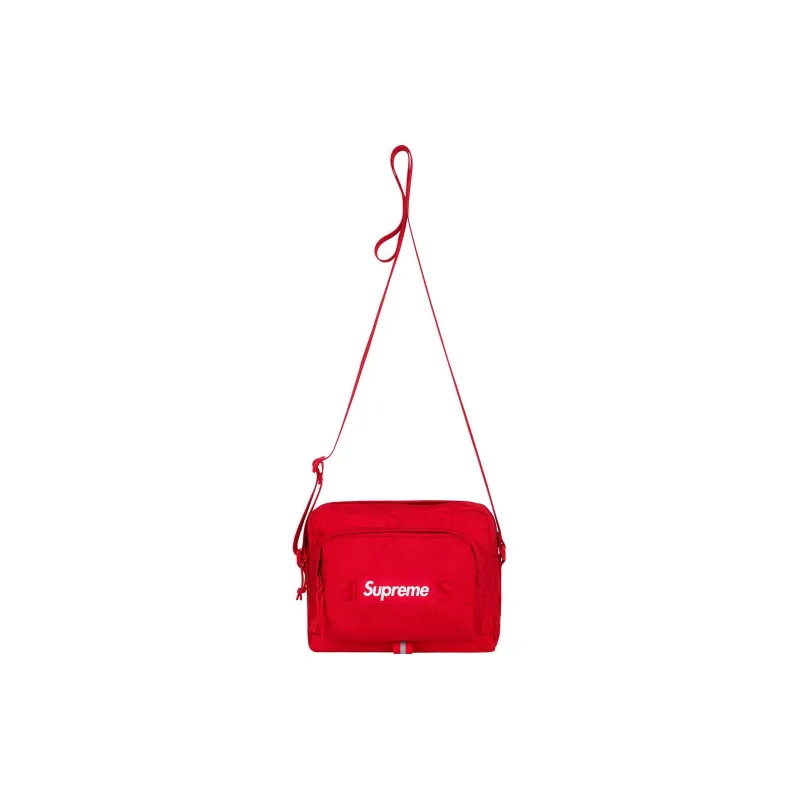 Supreme SS19 Nylon Crossbody Bag, Shoulder Bag Unisex Red-0