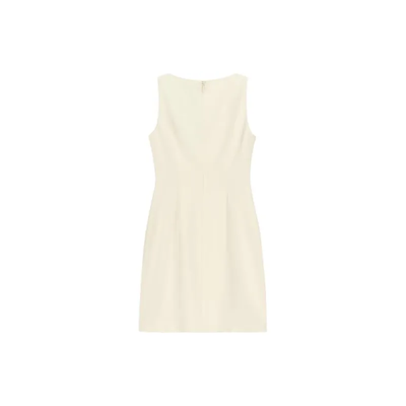 THEORY Sleeveless Dress Women's Ecru-1