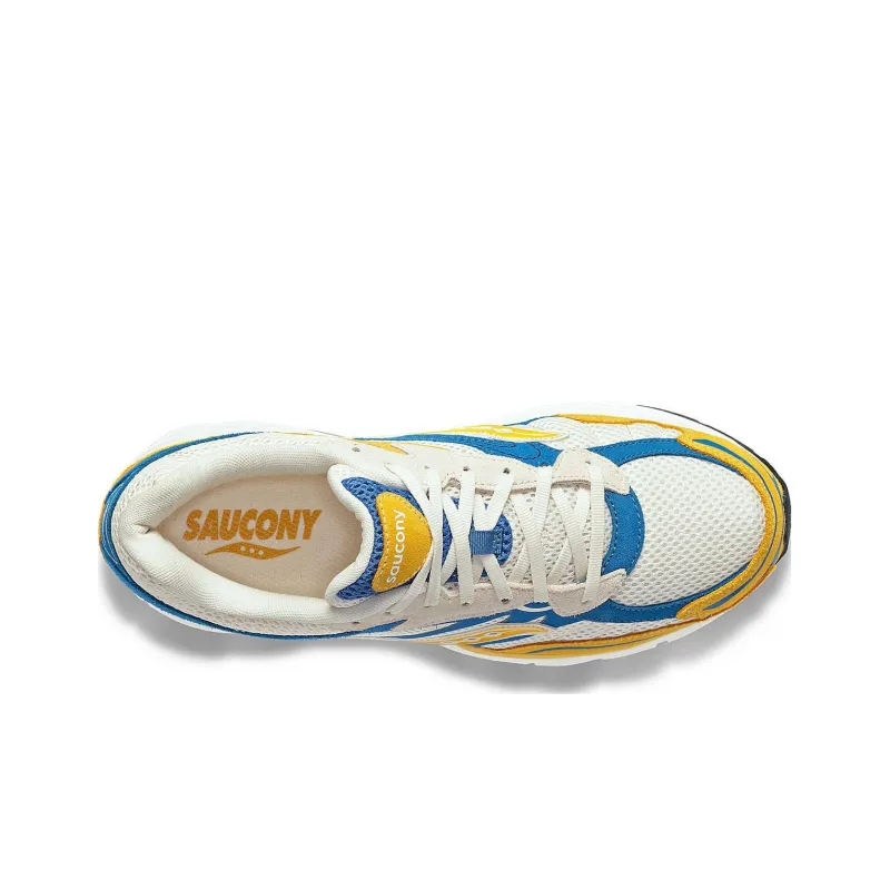 Saucony ProGrid Omni 9 Premium Cream Yellow Royal Blue-3