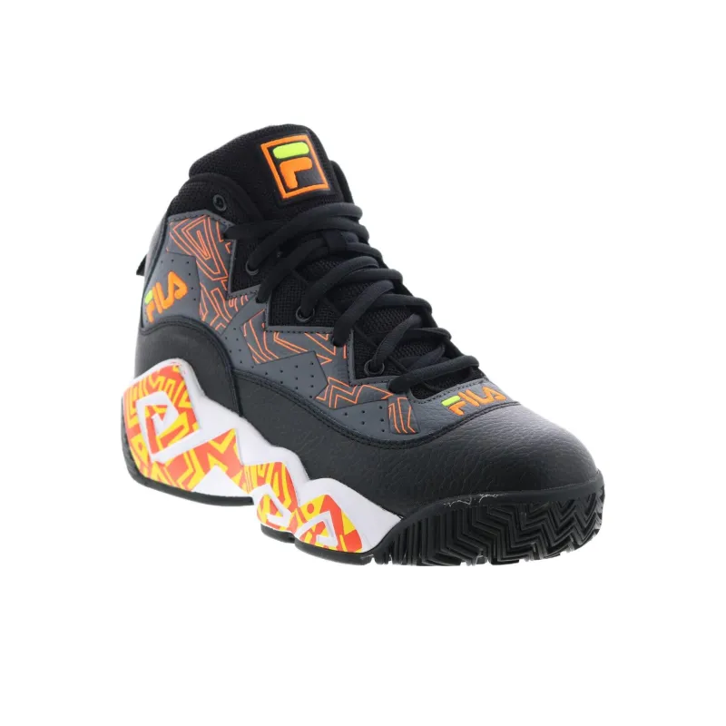 FILA Mashburn Cushioning Mid-Top Basketball Shoes Men's Black-2