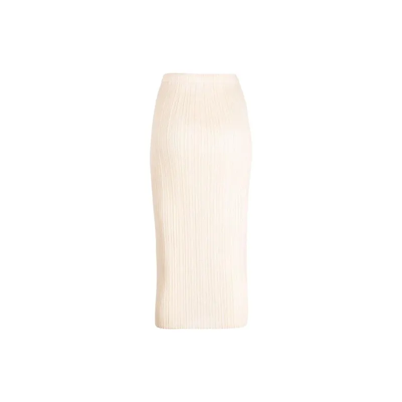 PLEATS PLEASE ISSEY MIYAKE Casual Long Skirt Women's Light Beige-1
