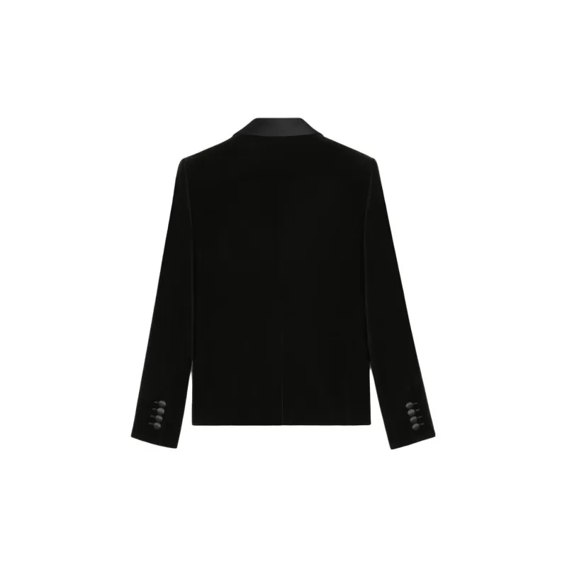 CELINE Short Tux Jacket In Cotton Velvet-1