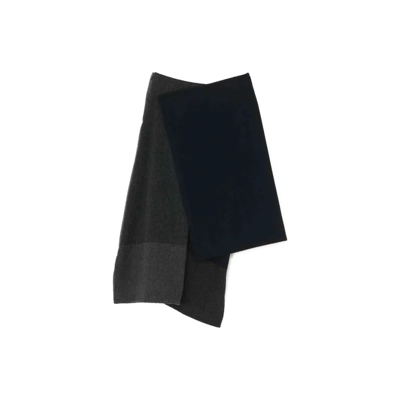 Yohji Yamamoto Casual Long Skirt Women's Black Gray-1