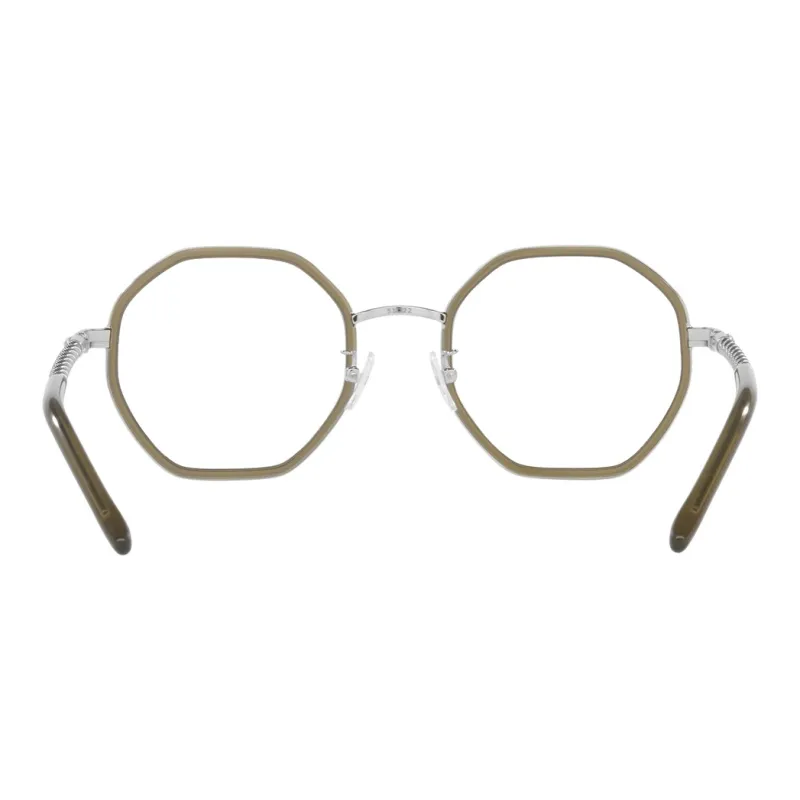 TORY BURCH Metal Irregular Shape Eyeglass Frames Women's Olive Green-3