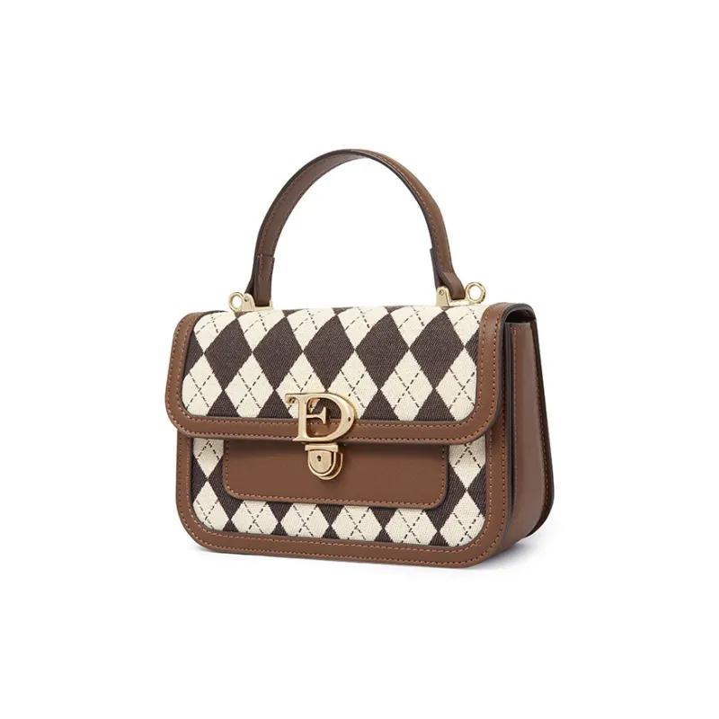 TUCANO PU, Textile Mixture Crossbody Handbag Trumpets Women's Chocolates-1