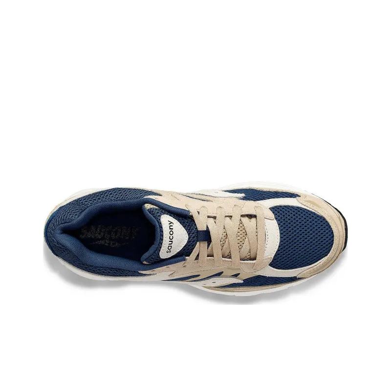 Saucony ProGrid Omni 9 Premium Beige Navy Blue-3