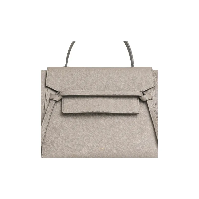 CELINE Belt Grained Calfskin Catfish Bag, Shoulder Bag, Crossbody Bag, Handbag Mini Women's Light Taupe-4