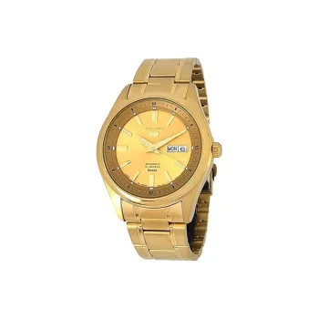 SEIKO Automatic Mechanical Movement Stainless Steel Strap Watch Men's Watches Gold Dial SNKN96J1