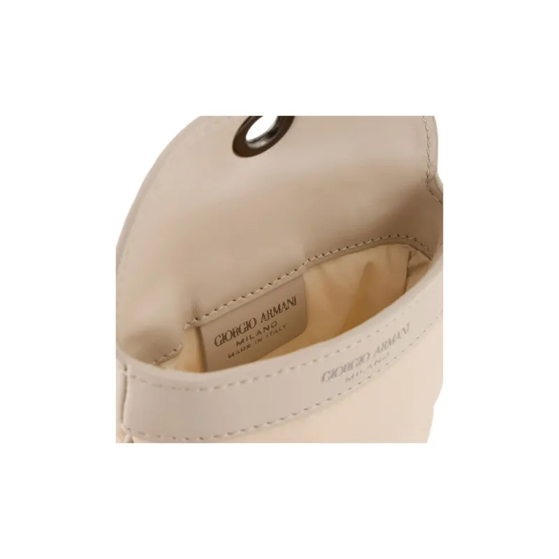 GIORGIO ARMANI Polyamide One Shoulder Crossbody Cell Phone Pouch Women's Light Brown-3