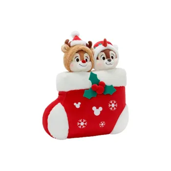 Disney Winter 2023 Mickey And Friends Chip 'N Dale Christmas Socks Dolls Plush Doll 38cm High
