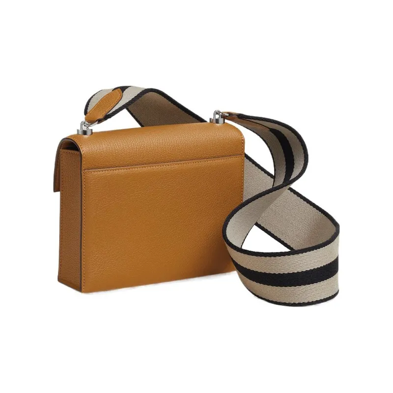 HERMES Verrou Mysore Goat Skin Handgun Bag Crossbody Bag Shoulder Bag Women's Brown-1