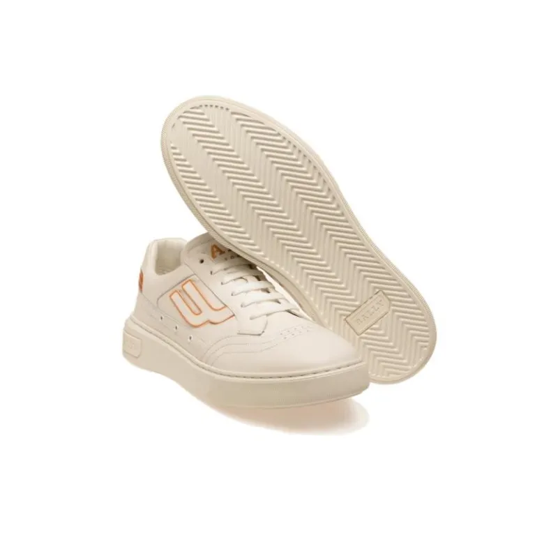 BALLY Triumph Low Top Stylish Skateboarding Shoes Men's Orange White-4