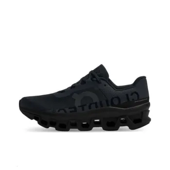 On Cloudmonster Cushioning Wear Resistant Low Top Casual Running Shoes Men's Black
