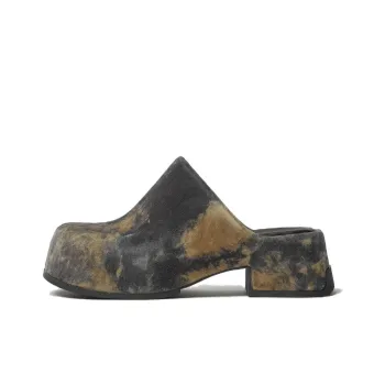 MIISTA Wrap-toe Slippers 4.5cm Women's Black