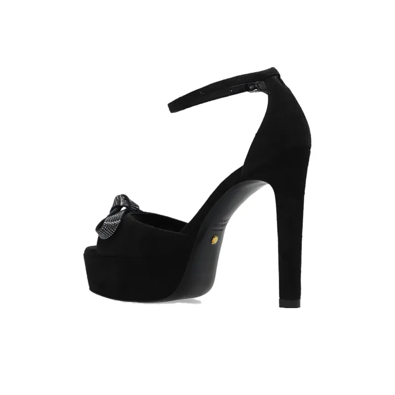 stuart weitzman Discoplatform 130mm Bow-detail Sandals-3