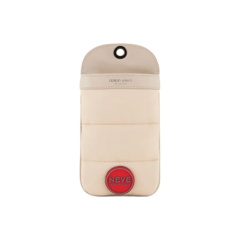 GIORGIO ARMANI Polyamide One Shoulder Crossbody Cell Phone Pouch Women's Light Brown-0