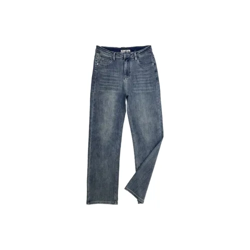 BASIC HOUSE Jeans Women's Texture Blue