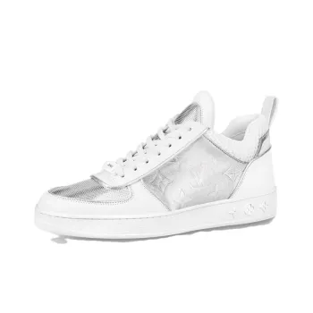 LOUIS VUITTON Boombo Low Top Stylish Skateboarding Shoes Women's Silver White