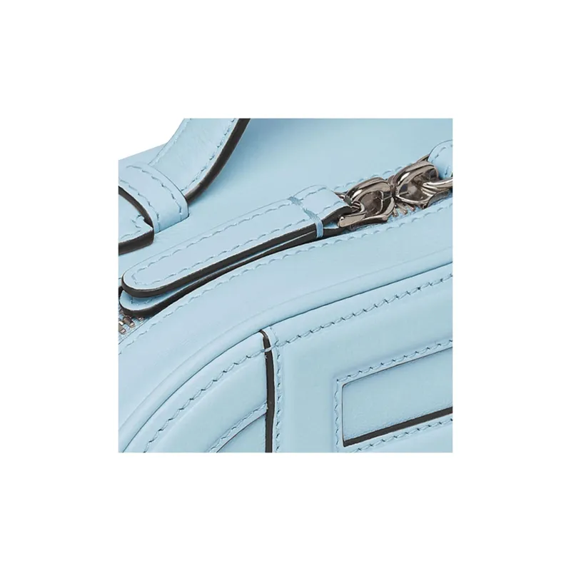 FENDI O'Lock Calfskin Camera Bag Handbag Shoulder Bag Crossbody Bag Mini Women's Light Blue-4