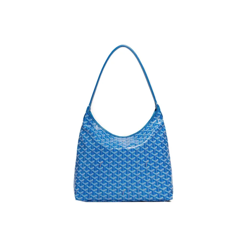 GOYARD Bohème Hobo Canvas With Leather Shoulder Bag Combo Bag Shoulder Bags Women's Sky Blue/Black Small Heart Edition-1