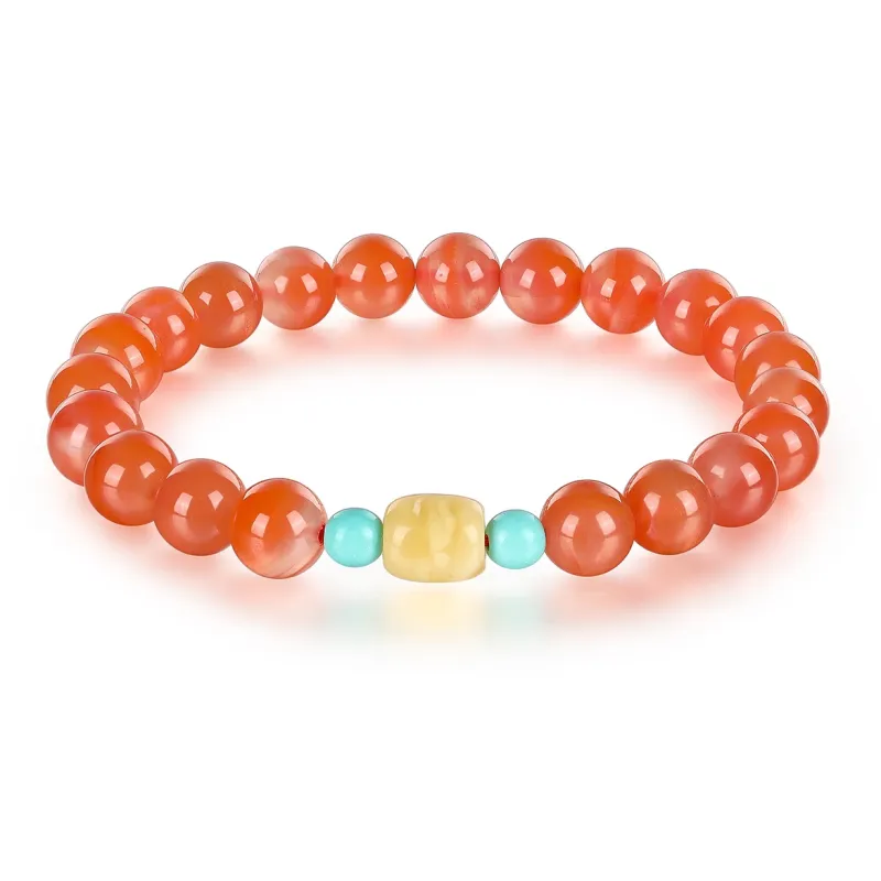 Cuiya Golden Building Agate Jade Bracelets Unisex-0