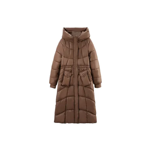 A paradise for awakening Puffer Jackets Women's Coffee