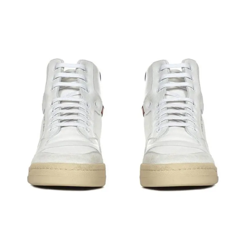 SAINT LAURENT SL-24 Mid-top Lace-up Sneakers-4