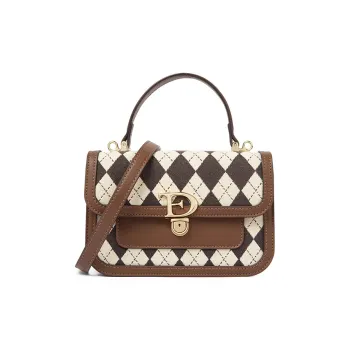 TUCANO PU, Textile Mixture Crossbody Handbag Trumpets Women's Chocolates