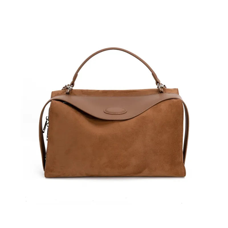 VENOF Cow Leather Shoulder Bag Crossbody Bag Handbag Medium Size Women's Toraja Brown/Manting Coffee-0