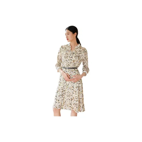 JZ. ANNAKRO Long-Sleeved Dresses Women's Floral Light Green