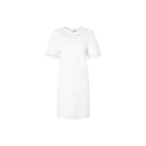 JZ Juzui Short Sleeved Dresses Women's Ecru