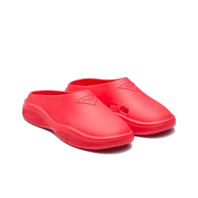 PRADA Foam Rubber Mule Red-2