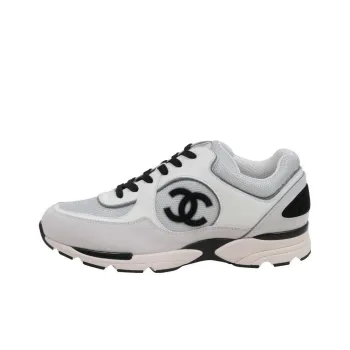 CHANEL Logo Sneaker 'White Black'