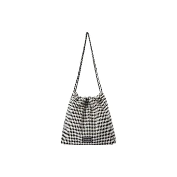 SEM/R Fabric Tote Bag, Shopping Bag, Handbag, Shoulder Bag Medium Size Women's Burgundy/Black