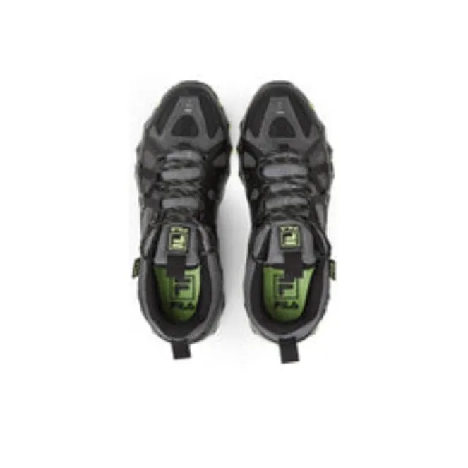 FILA Cushioning Wear Resistant Low Top Running Shoes Men's Black-3