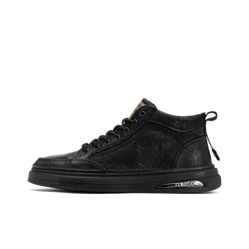 YEARCON Anti-Slip Wear-Resistant High-Top Skateboard Shoes Men's-0