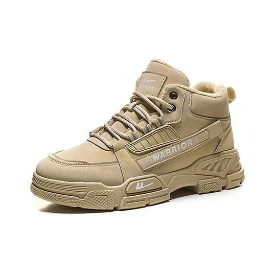Warrior Slip Resistant, Abrasion Resistant, Waterproof, Thermal High Top Martin Boot Men's Khaki-1