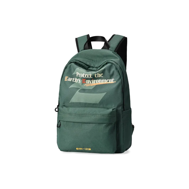 FINITE LOOP Recycled Fabric Backpack Unisex Green-1