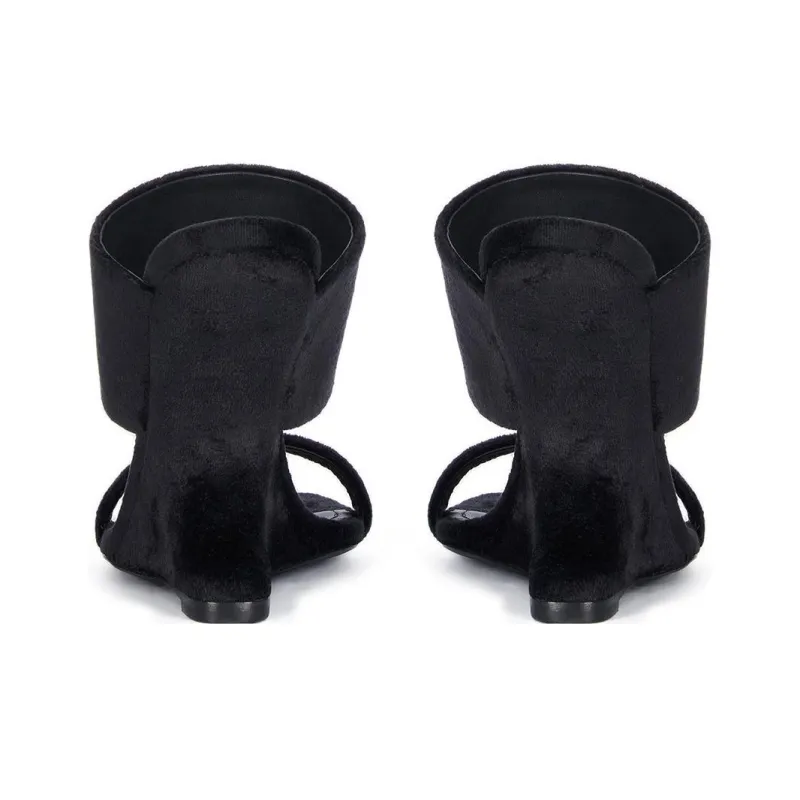 RICK OWENS Lilies Luxor Cantilever 125mm Wedge Mules-3