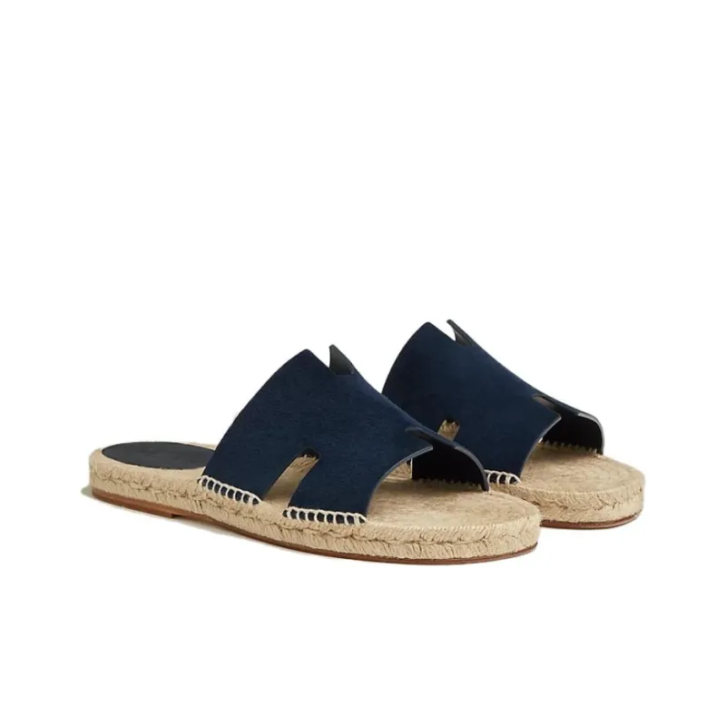 HERMES Antigua Slide Slippers Men's Dark Blue-2