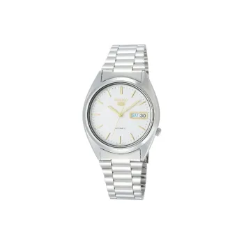 SEIKO Automatic Mechanical Movement Stainless Steel Strap Watch Men's Watch White Dial SNXG47K1
