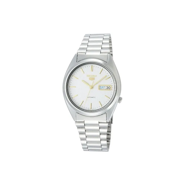 SEIKO Automatic Mechanical Movement Stainless Steel Strap Watch Men's Watch White Dial SNXG47K1-0